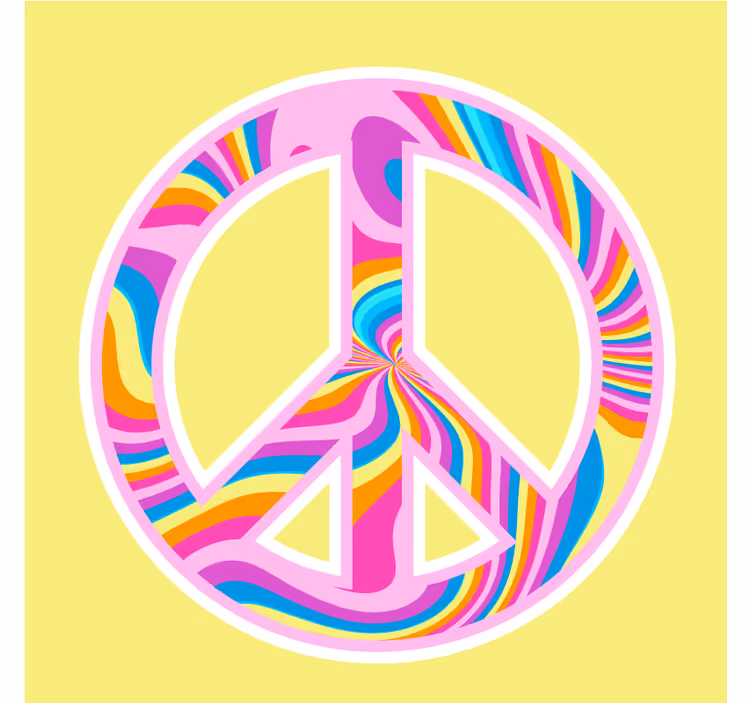 Sous verre geek Émblème de paix vibrant - TenStickers