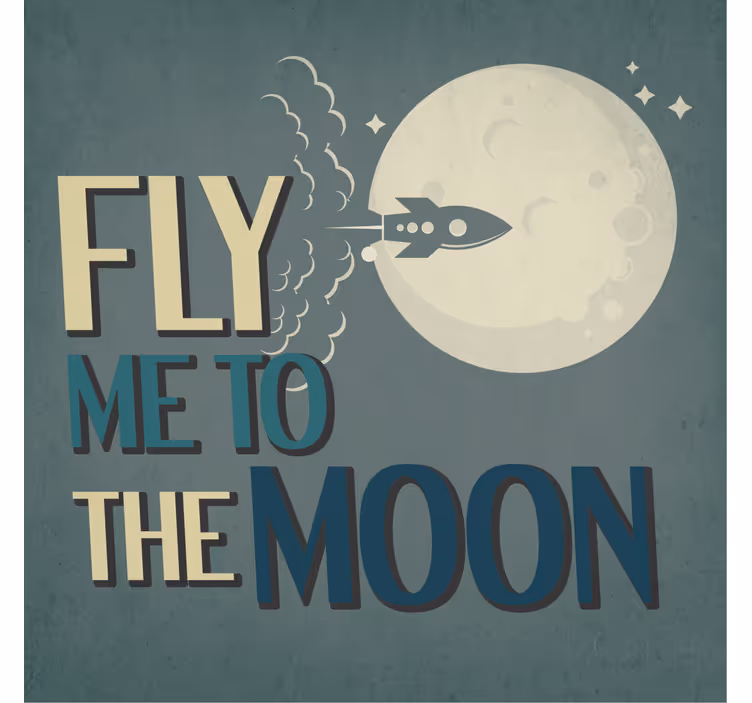 Sous verre citation fusée lançant vers la lune - TenStickers