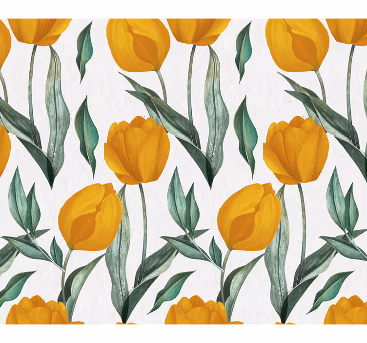 Sous verre éléments à motifs de tulipes jaunes - TenStickers