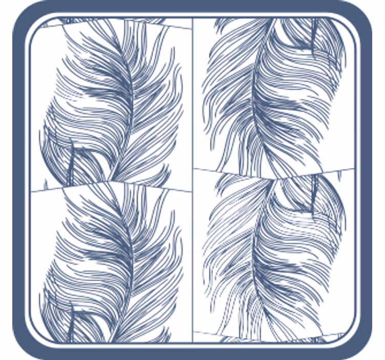 Sous verre motif de plumes élégant - TenStickers