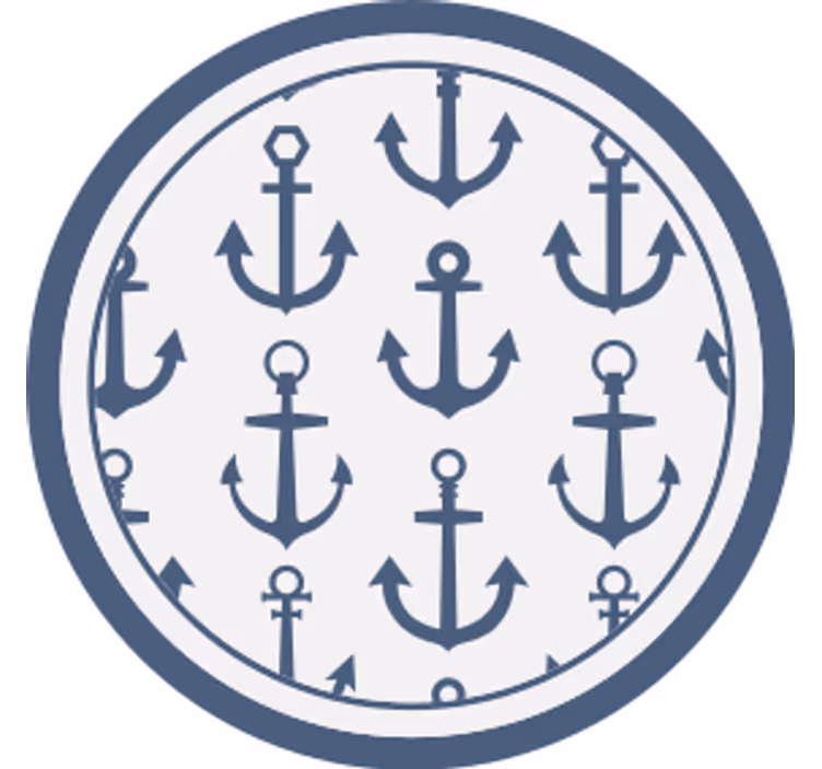 Sous verre motif ancre nautique - TenStickers