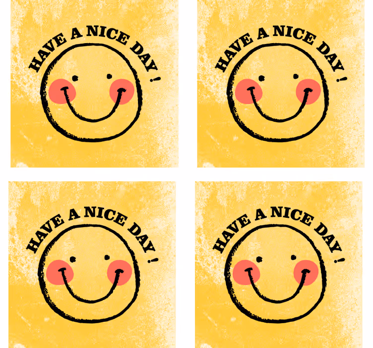 Sous verre citation smiley joyeux avec message - TenStickers