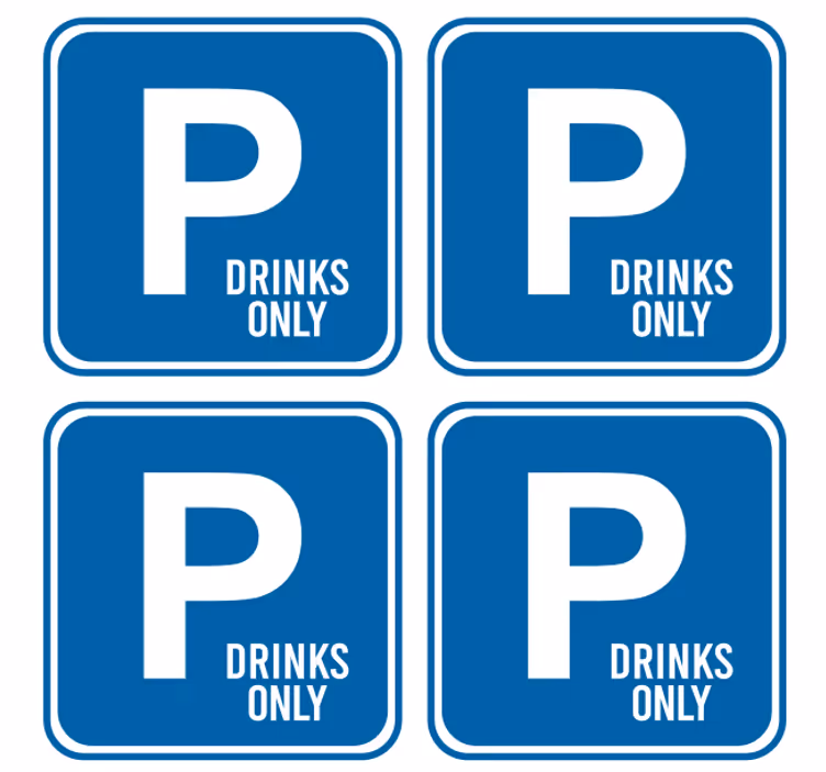 Sous verre citation avis de boissons réservées - TenStickers