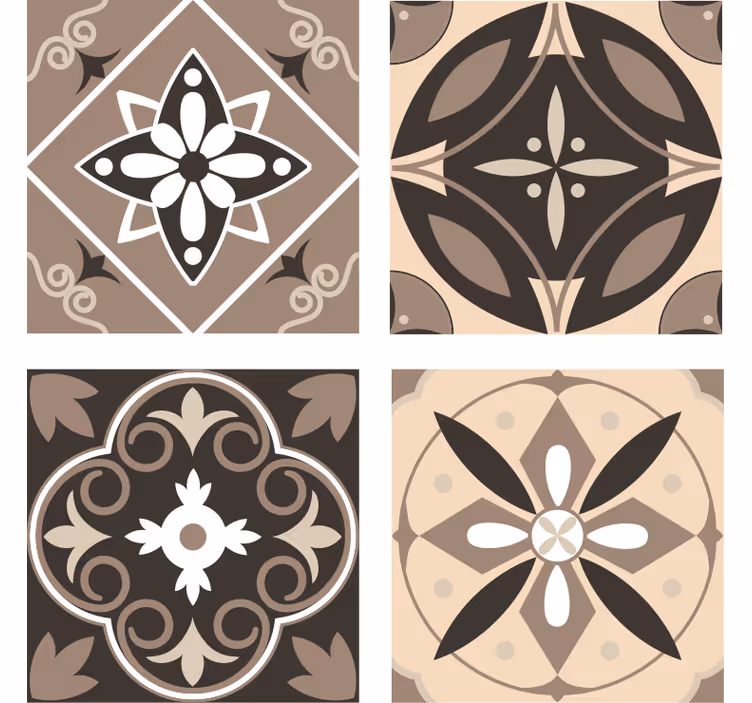 Dessous de verre en carreaux Carreaux classiques marron - TenStickers