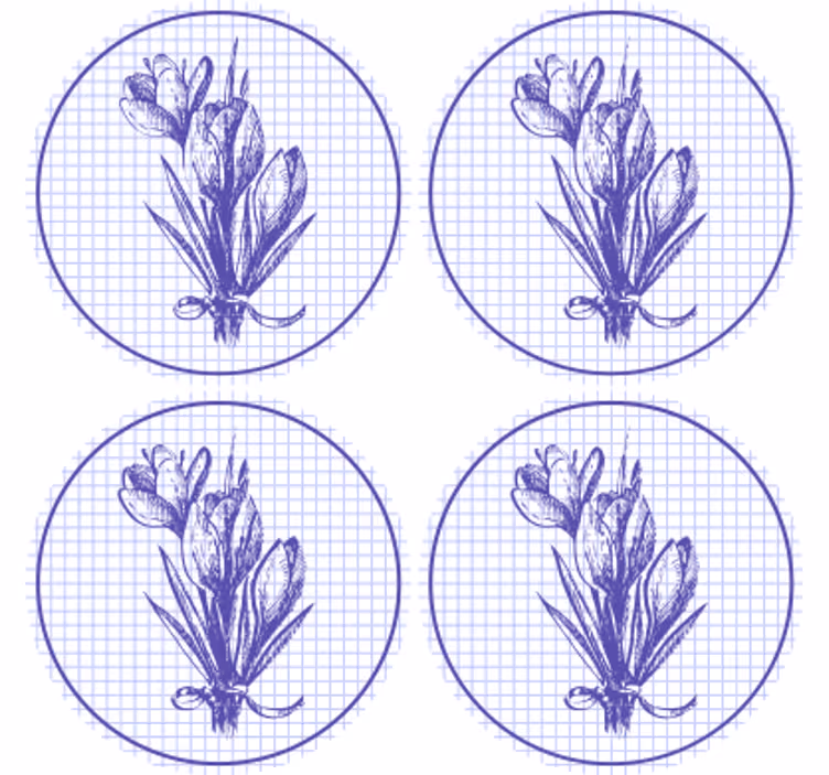 Sous verre illustration botanique élégante - TenStickers
