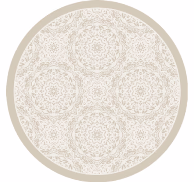 Dessous de verre ronds beiges style classique - TenStickers