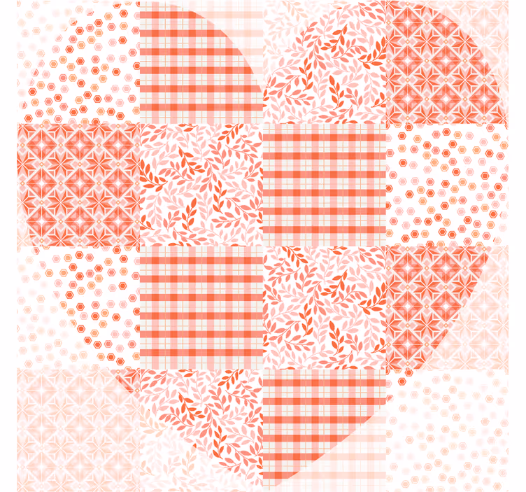 Sous verre noël motif patchwork cœur - TenStickers