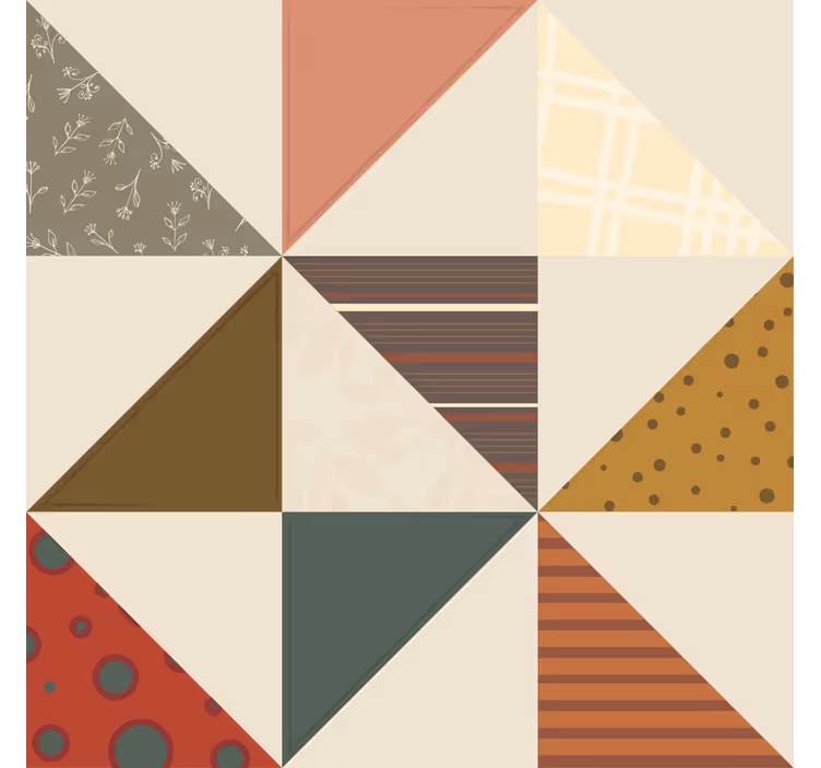 Sous verre segments de couleur géométriques - TenStickers