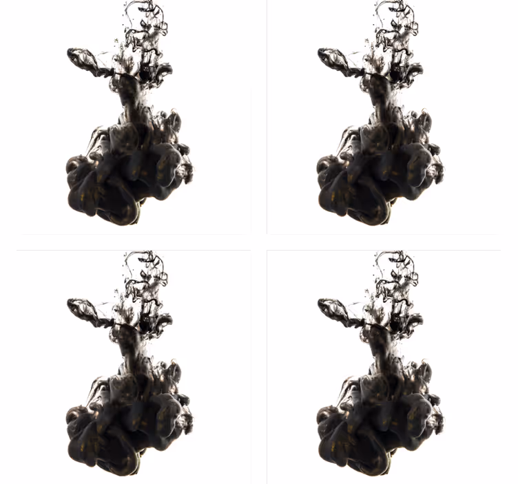 Sous verre tourbillon d'encre noire fluide - TenStickers