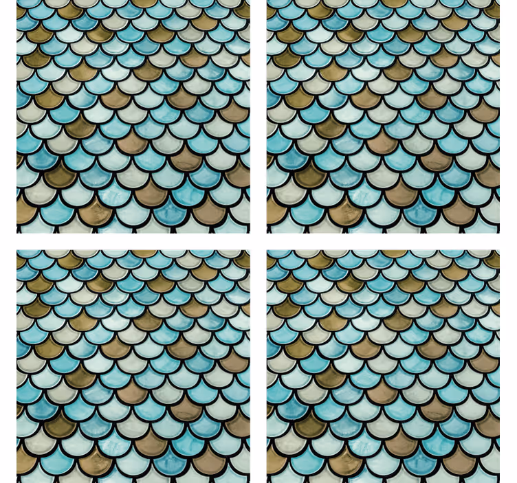 Sous verre effet superposé en forme de vagues - TenStickers