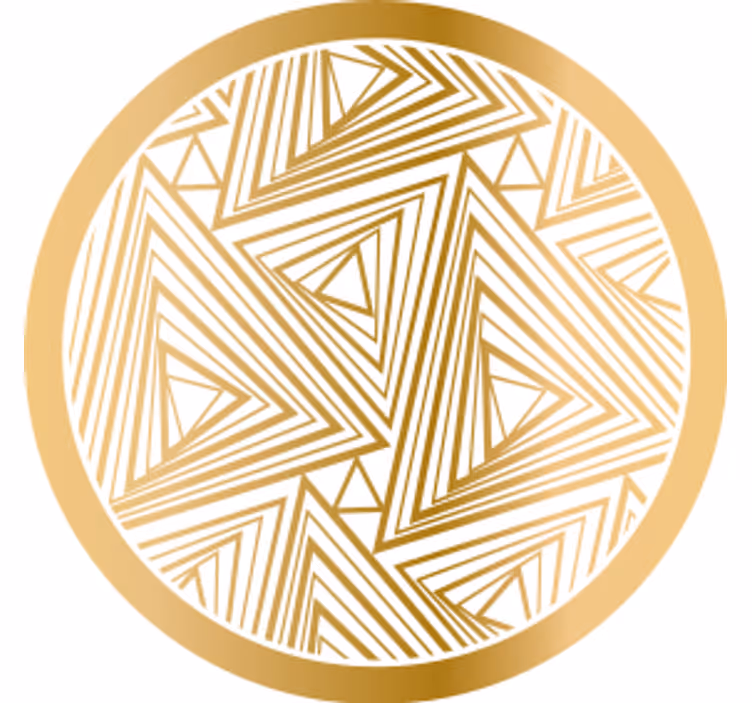 Sous verre motif géométrique avec triangles - TenStickers