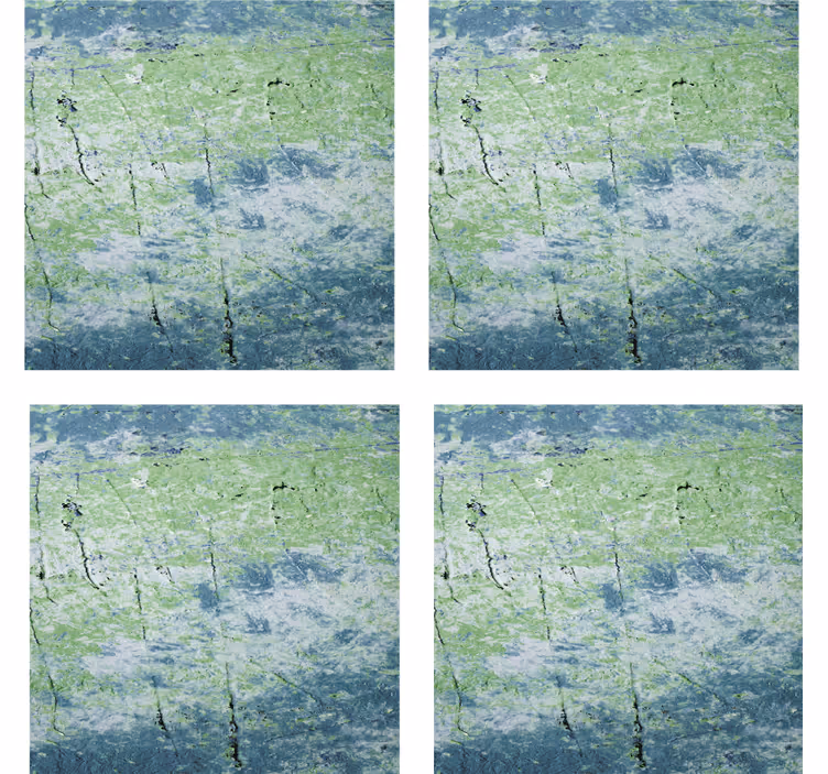 Dessous de verre motif Mur vintage tons bleus - TenStickers