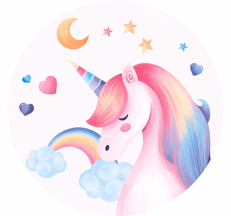 Licorne arc-en-ciel plus de sous-verres - TenStickers