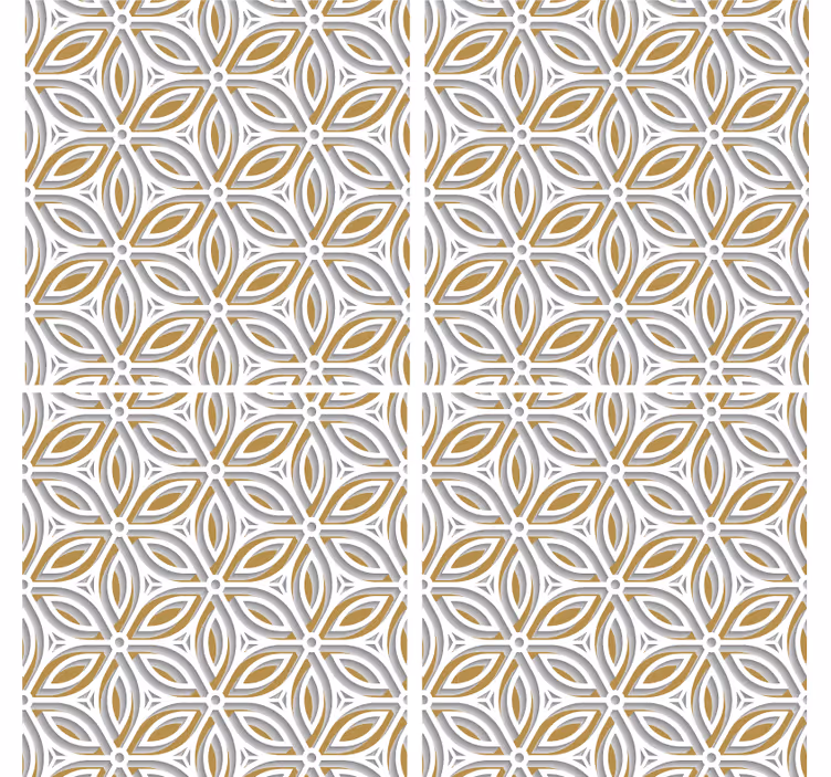 Sous verre Élément floral complexe - TenStickers