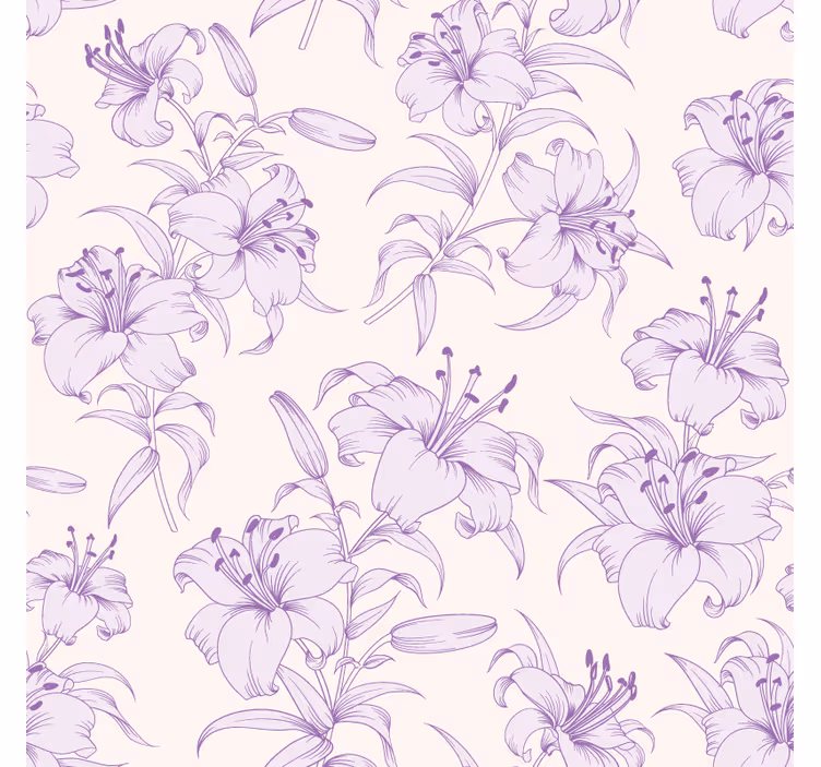 Sous verre motif de lys élégant - TenStickers