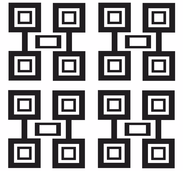 Sous verre motif carré noir - TenStickers