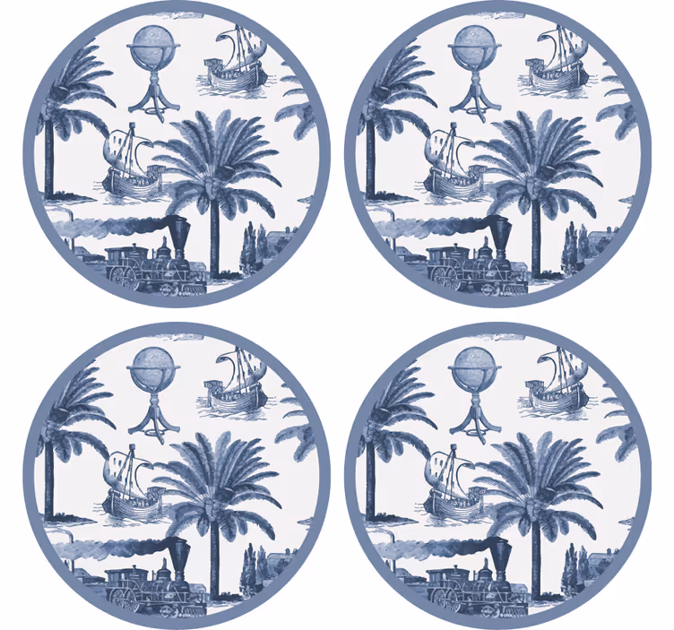 Sous verre vintage thème exploration voyage classique - TenStickers