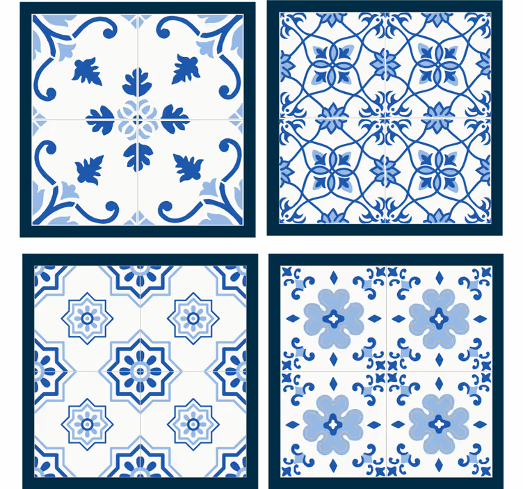 Dessous de verre en carreaux Jeu de carreaux arabesques - TenStickers