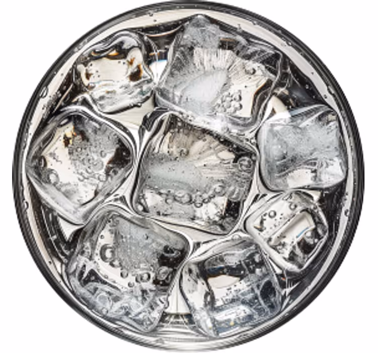 Dessous de verre eau avec glaçons - TenStickers