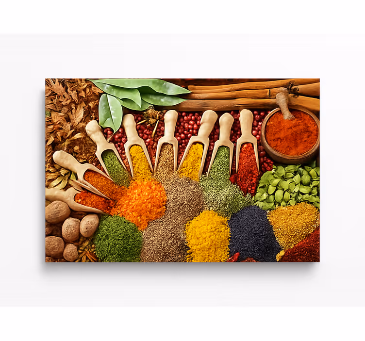 Tableau cuisine conception d'épices réalistes - TenStickers