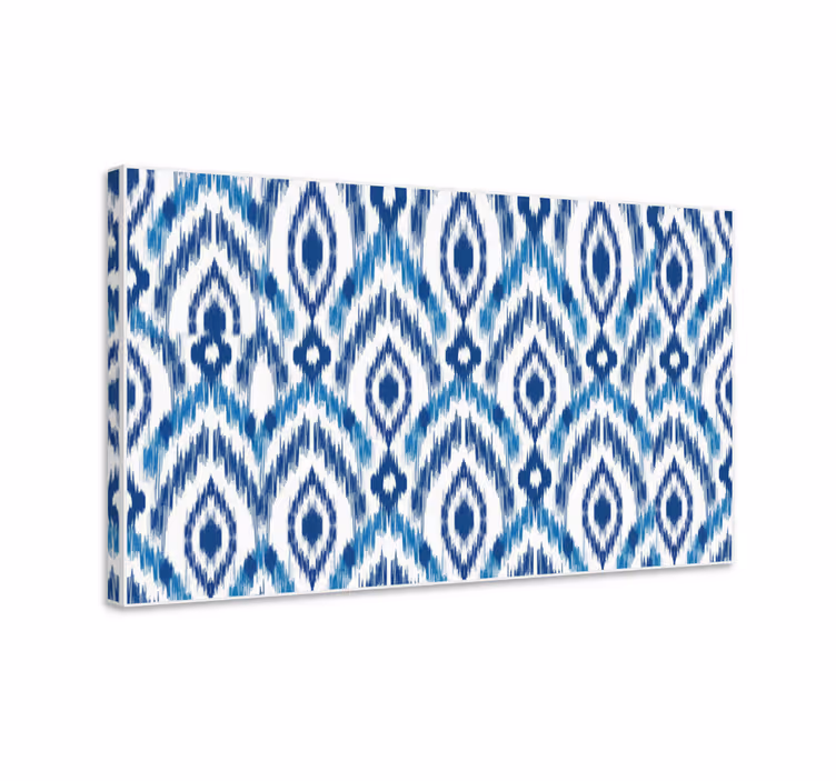 Tableau bleu motif ikat bleu - TenStickers