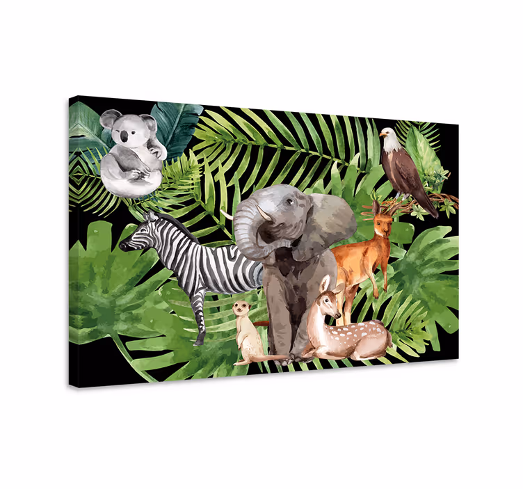 Tableau éléphants royaume des animaux - TenStickers