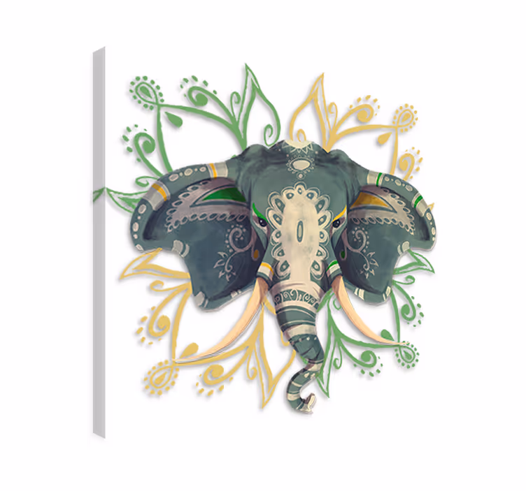 Tableau éléphants mandala éléphant décoratif - TenStickers