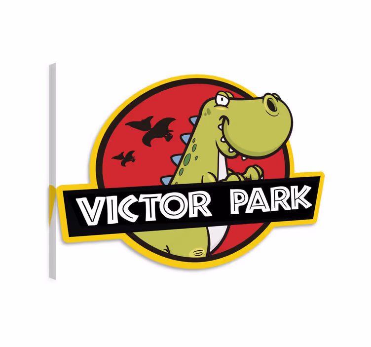 Tableau dinosaures Écusson dinosaure personnalisable - TenStickers