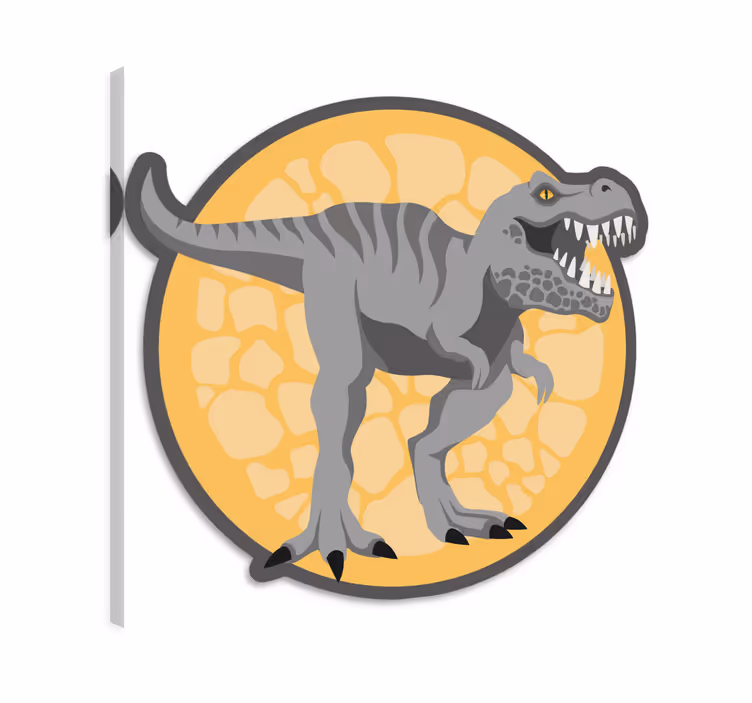 Tableau dinosaures fond t-rex dessiné à la main - TenStickers