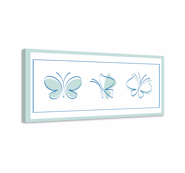 Tableau papillons en mosaïque silhouette - TenStickers