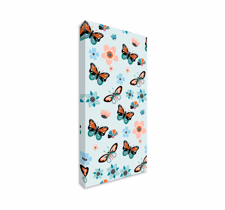Tableau papillons et fleurs - TenStickers