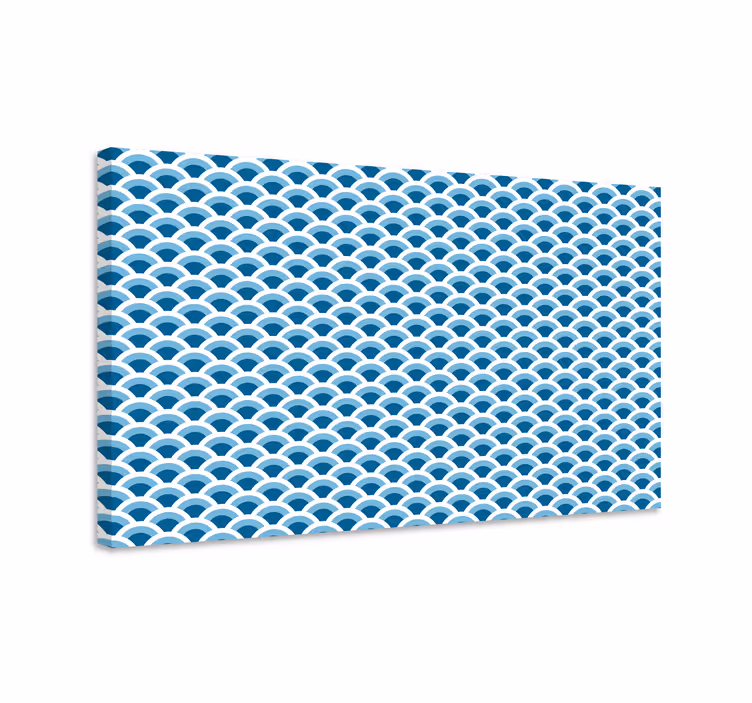 Tableau poissons écailles bleues - TenStickers