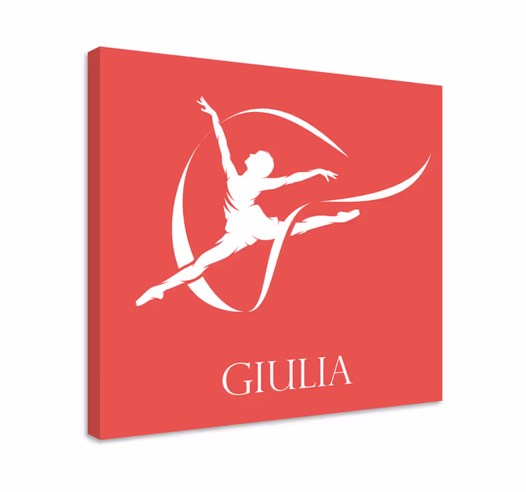 Tableau personnalisé Silhouette de gymnaste  - TenStickers