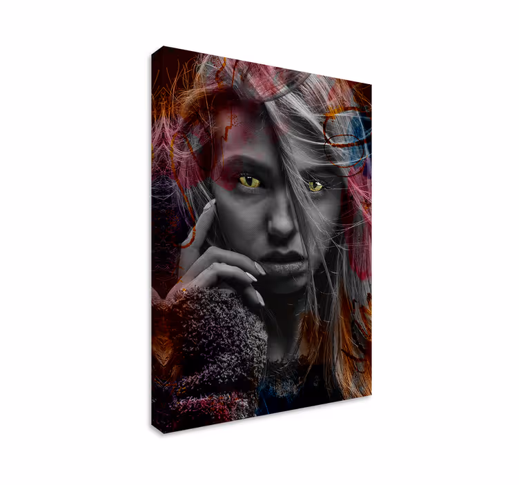 Tableau moderne Look félin artistique - TenStickers