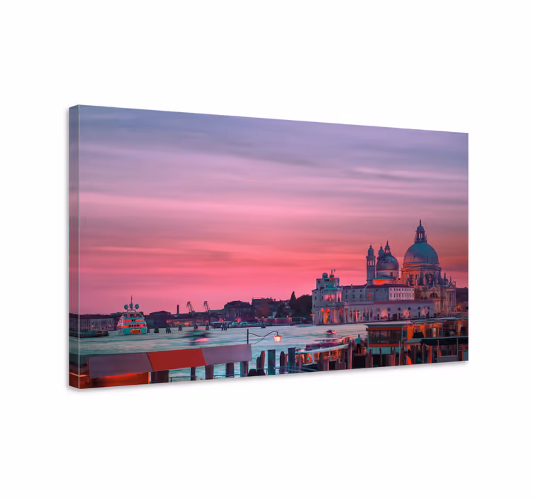 Tableau Beau coucher de soleil à venise - TenStickers