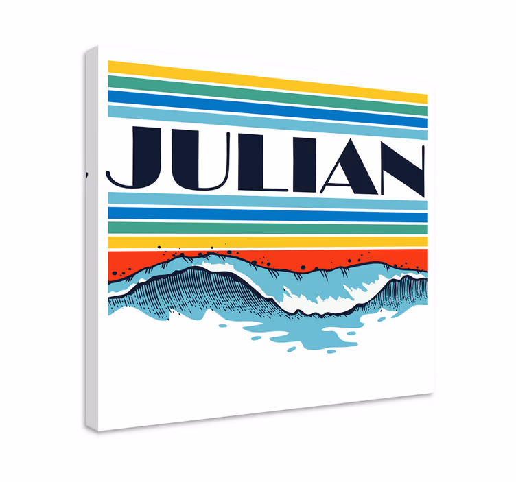 Tableau personnalisé Vagues rétro - TenStickers