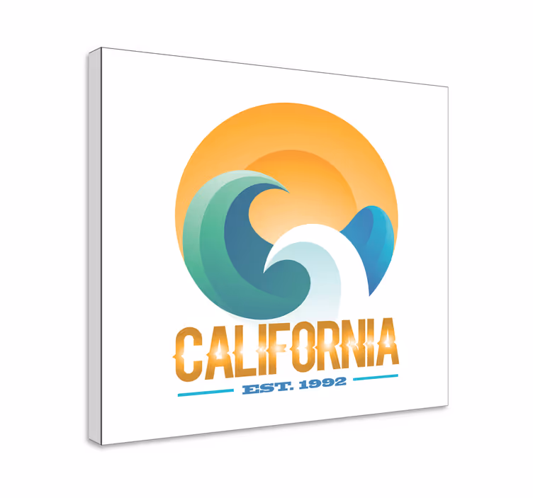 Tableau mer emblème du surf en californie - TenStickers