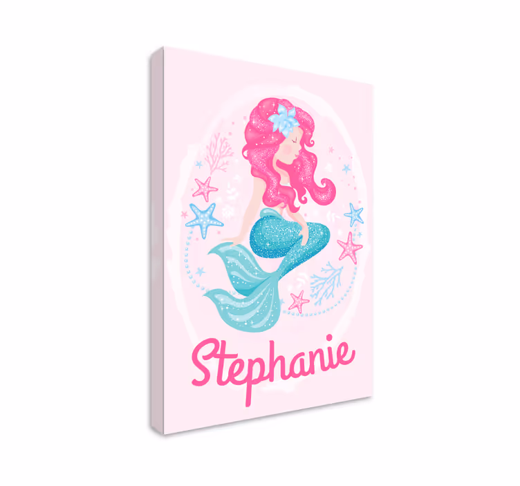 Tableau personnalisé Sirène avec nom - TenStickers