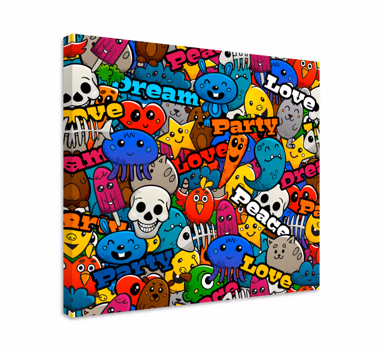 Tableau Dessin animé urbain - TenStickers