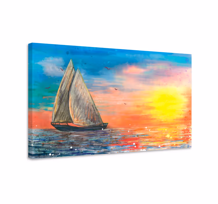 Tableau mer Puesta de sol - TenStickers