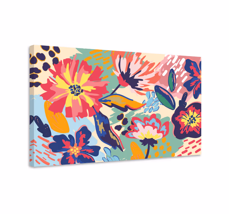 Tableau moderne Fleur peinte moderne - TenStickers