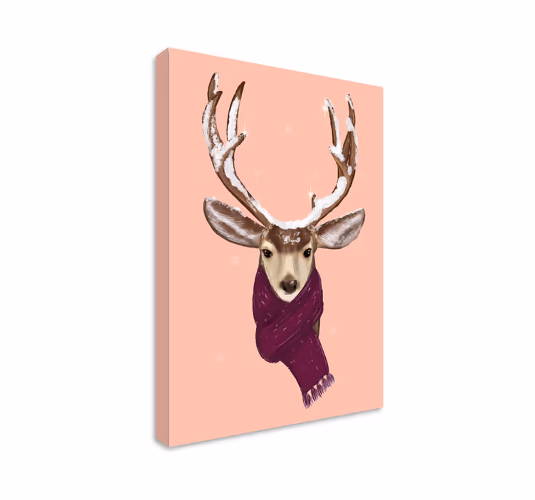 Tableau cerf Cerf de noël - TenStickers