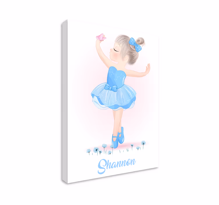 Tableau danseuse Bailarinas azul con nombre - TenStickers
