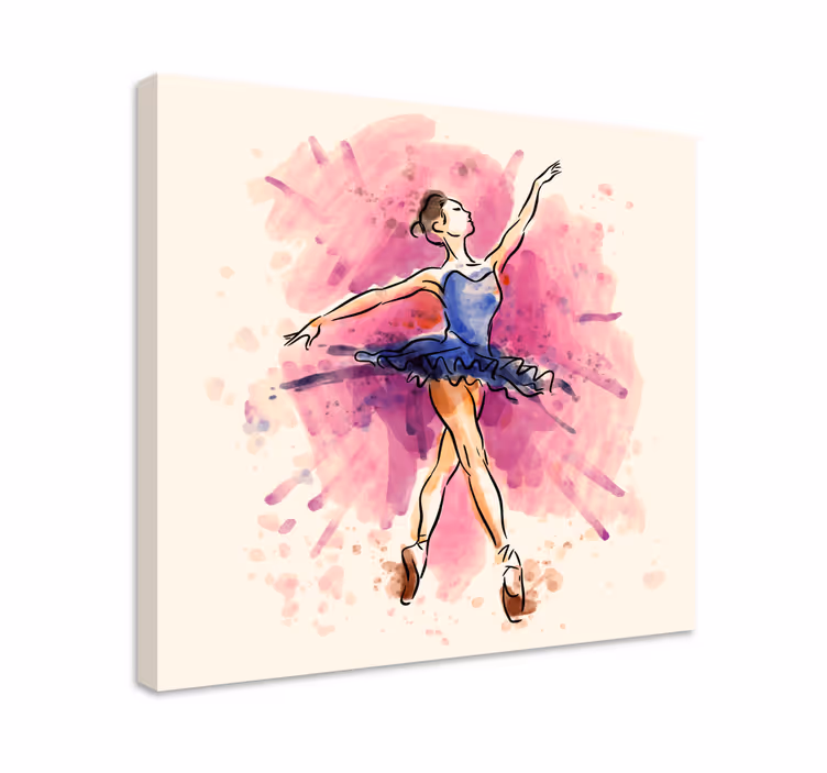 Tableau danseuse Bailarinas robe lila - TenStickers