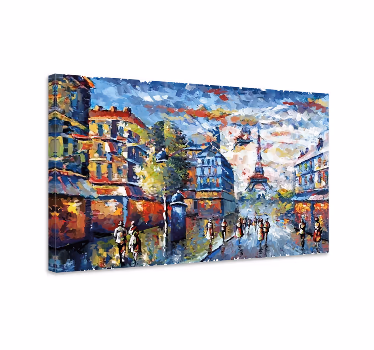 Tableau villes et pays scène de ville parisienne - TenStickers