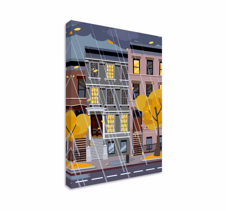 Tableau moderne Art New York sous la pluie - TenStickers