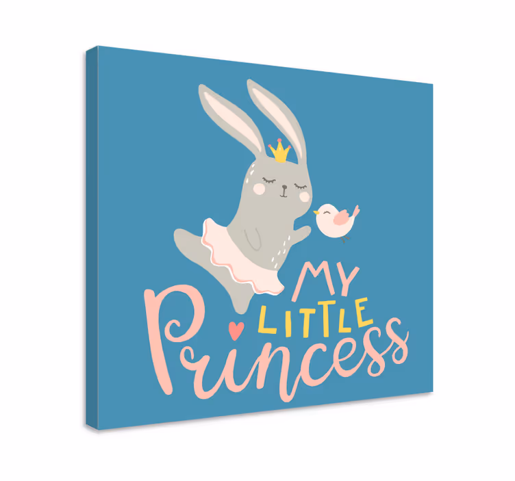 Tableau d'un lapin en tutu avec une phrase - TenStickers
