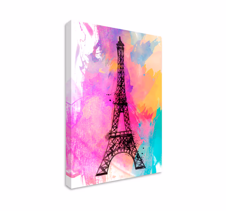 Tableau Paris tour eiffel villes colorées - TenStickers