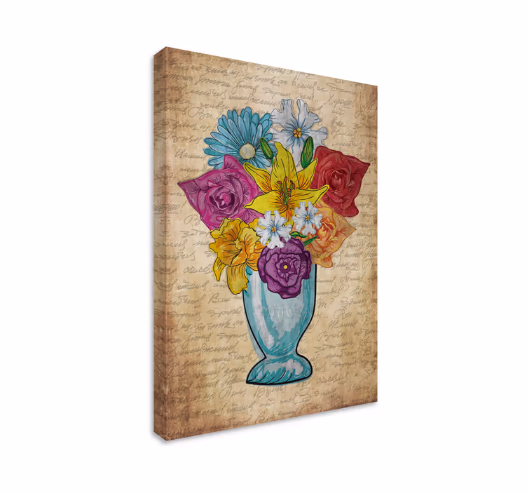 Tableau fleurs et plantes vase de fleurs - TenStickers