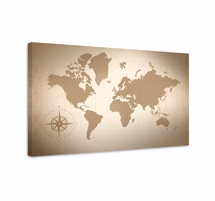 Tableau élégants de carte du monde  - TenStickers